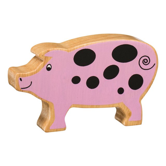 Lanka Kade Natural Wooden Pink Pig