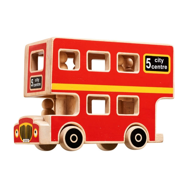 Lanka Kade Wooden City Bus Playset with Peg People – FSC Fair Trade Toy