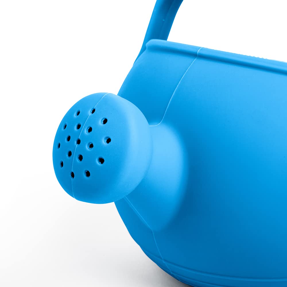 Bigjigs Toys Silicone Watering Can – Kids Water Play Toy, Blue