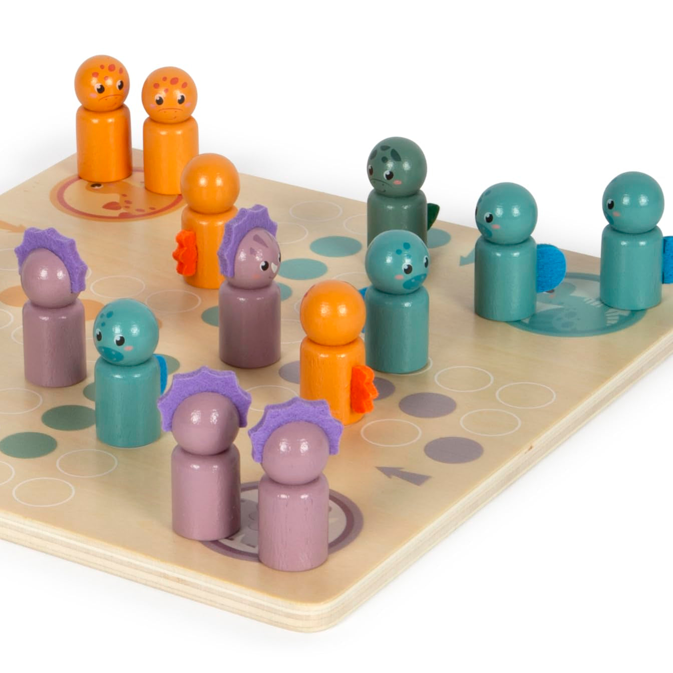 Small Foot Dino Ludo Wooden Game – Dinosaur Family Board Game for Children