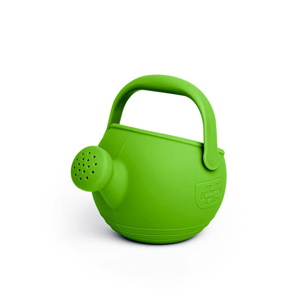 Bigjigs Toys Silicone Watering Can – Kids Water Play Toy, Green