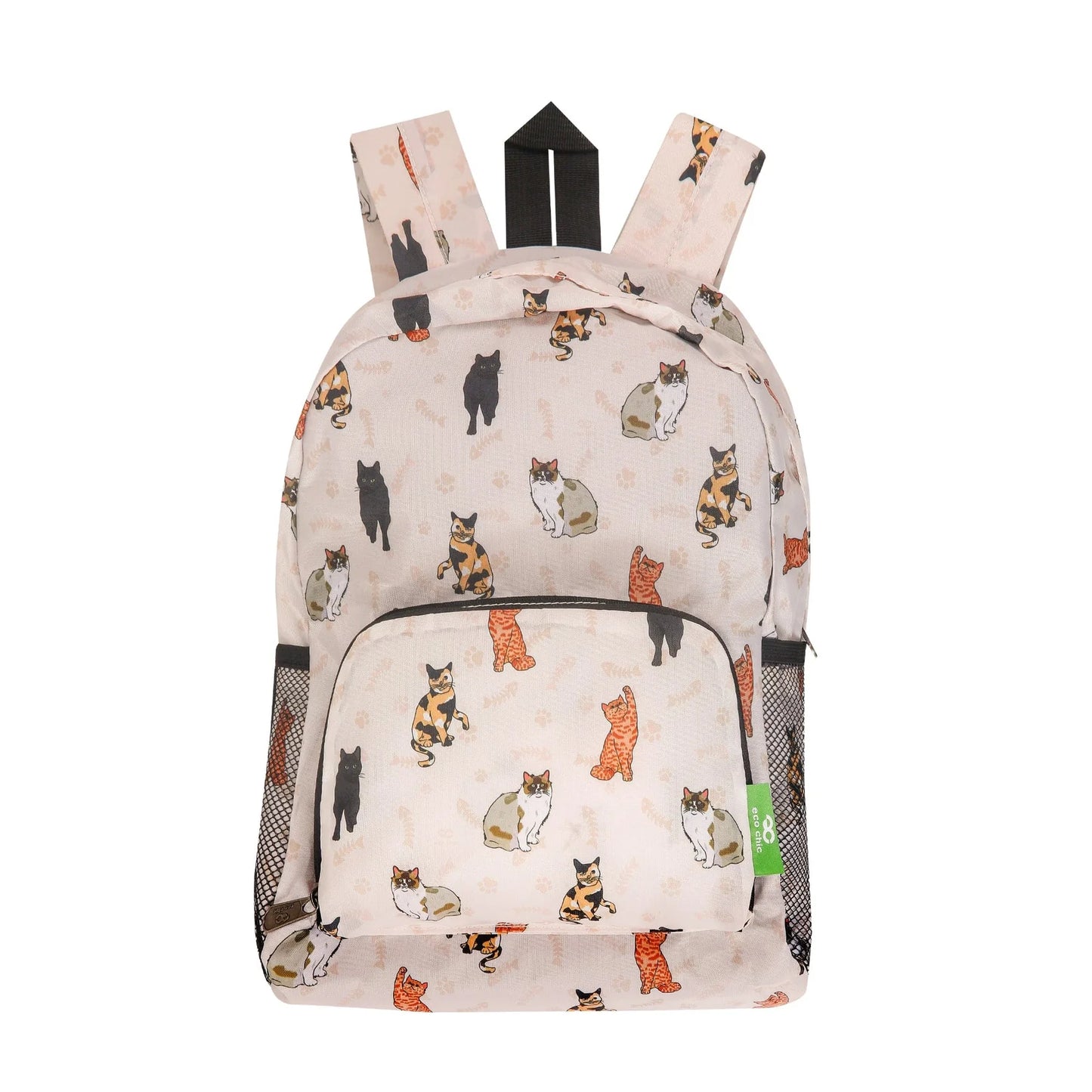 Eco Chic mini foldable backpack made from recycled plastic bottles rPET material