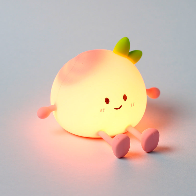 Foodiemals Peach LED night light and phone stand – cute sleep lamp for kids