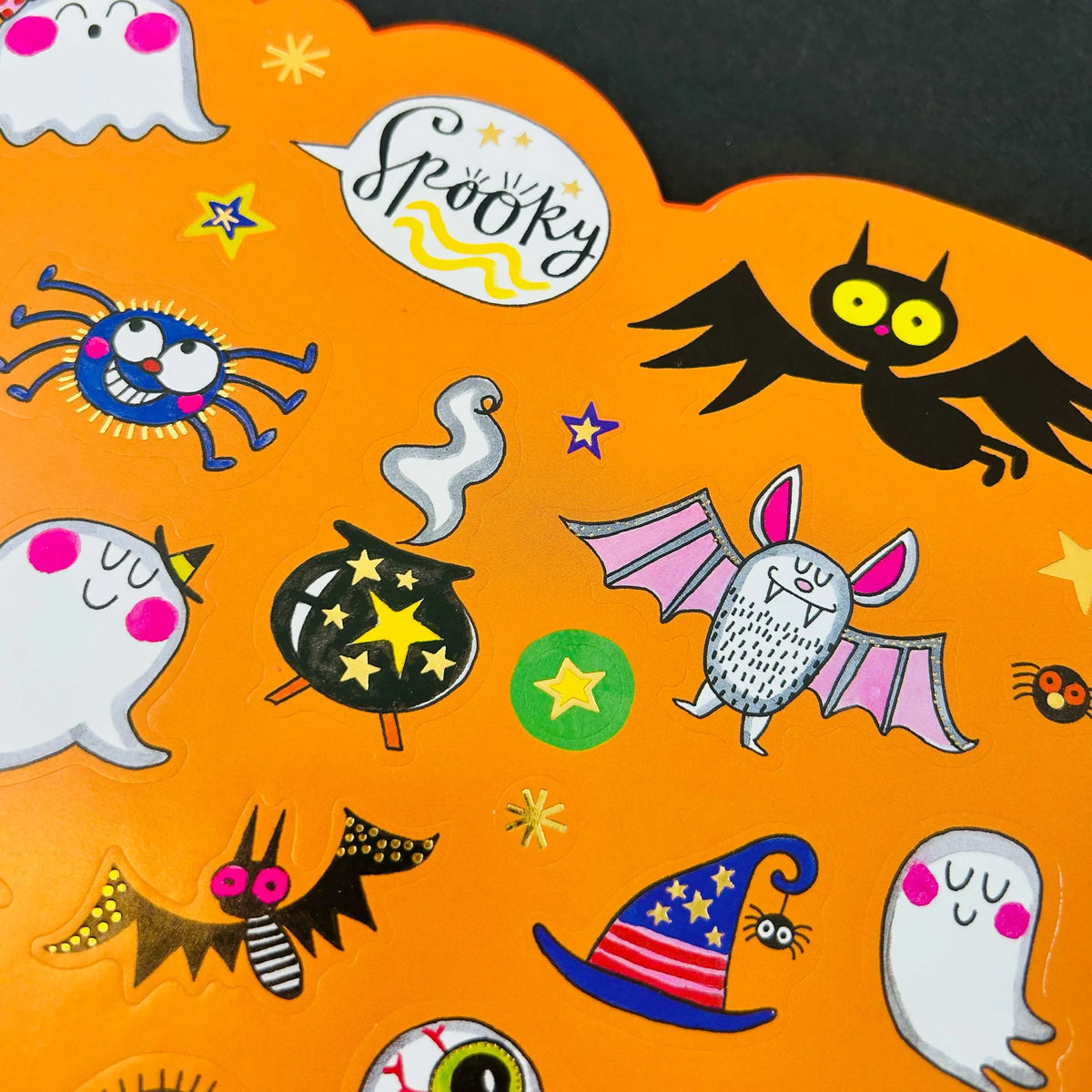 Rachel Ellen Halloween Die-Cut Colouring Book With Stickers – Kids' Spooky Activity Book