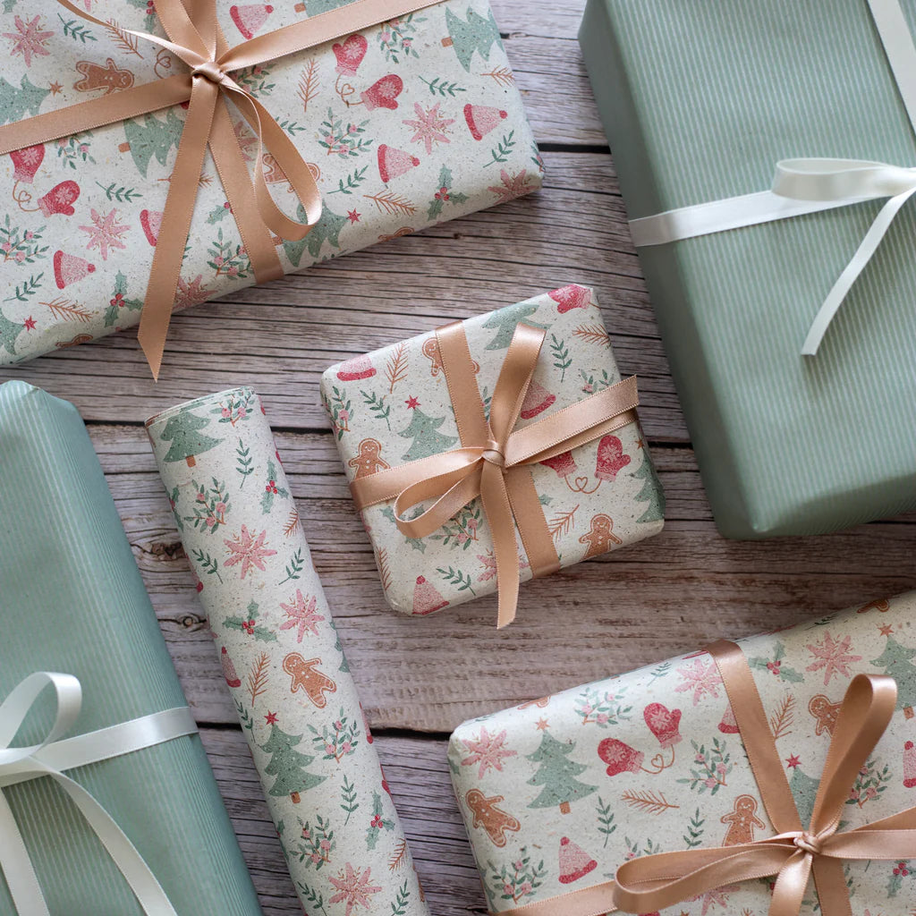 5m roll of Gingerbread Wrapping Paper (500mm wide)