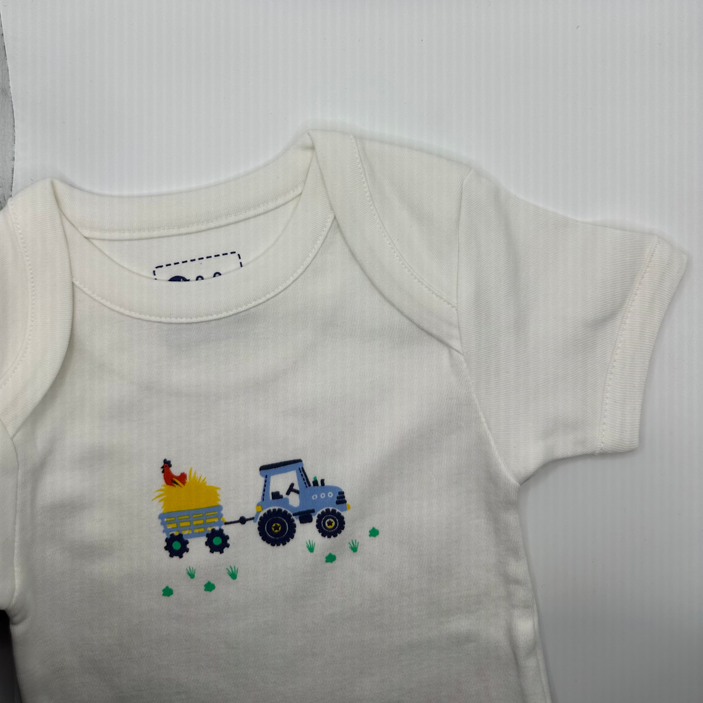 Piccalilly Dales Farm Design – Organic Cotton Baby Bodysuit/Vest