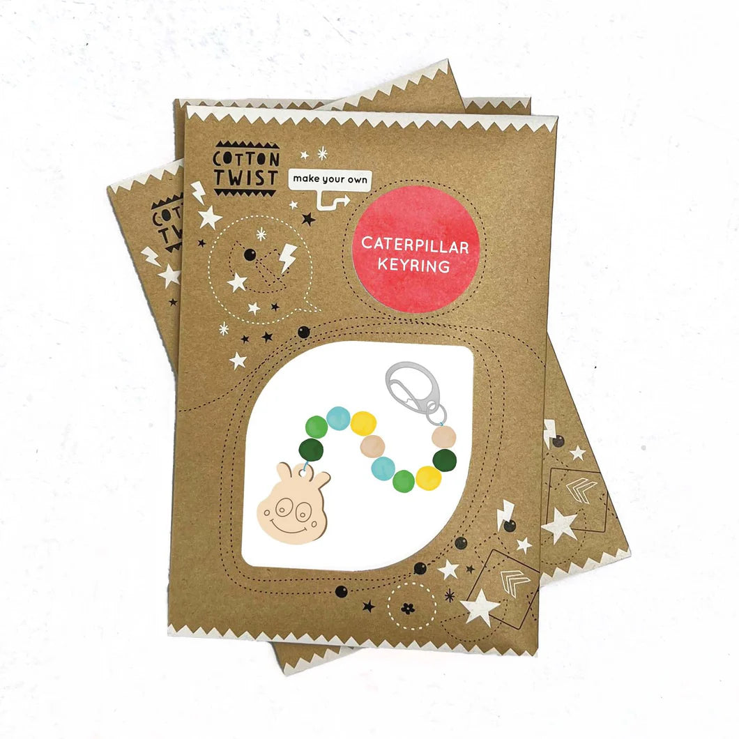 DIY Wooden Caterpillar Keyring Kit – Plastic Free Kids Craft Activity