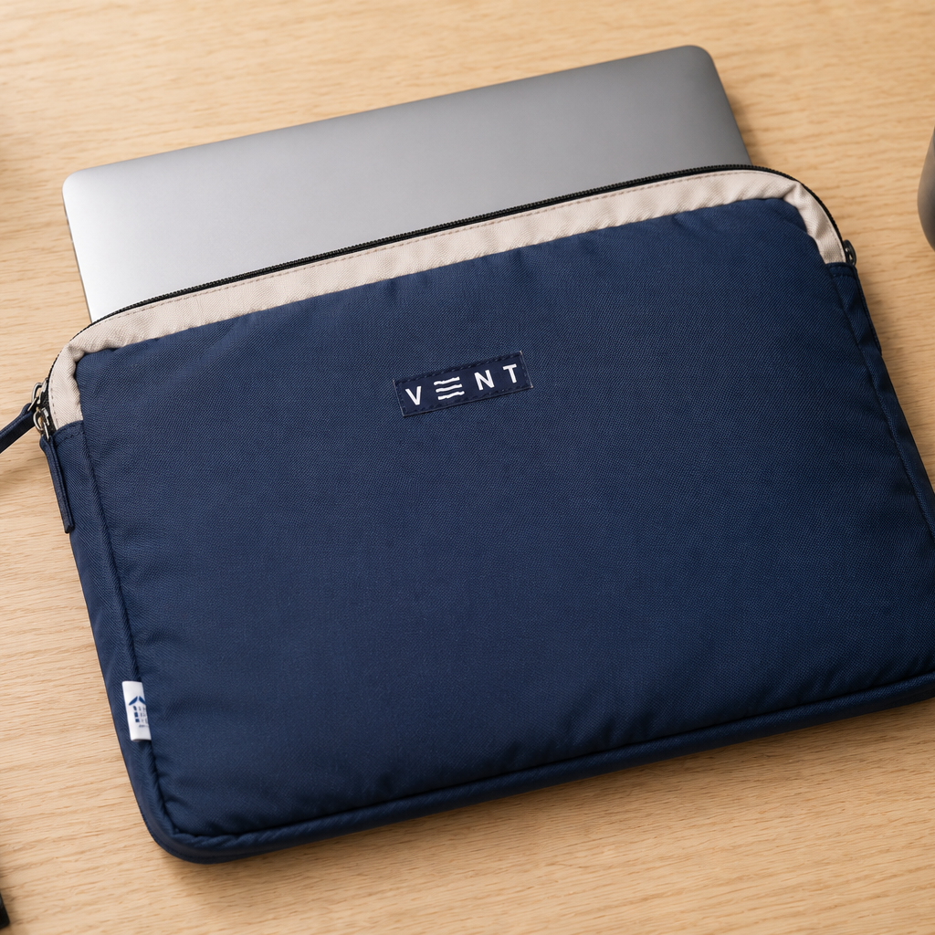 VENT for Change Recycled Ocean Plastic Laptop Sleeve – 14 Inch - Navy