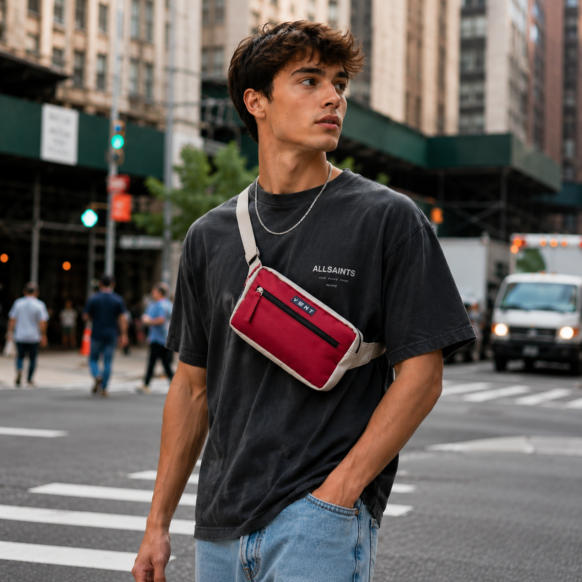 VENT for Change Recycled Ocean Plastic Sling Bag