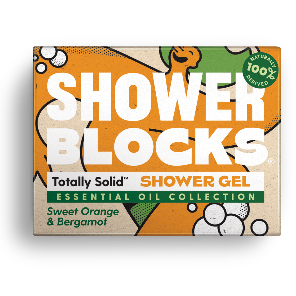 Showerblocks Essential Oil Solid Shower Gel Bar Sweet Orange & Bergamot
