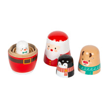 Small Foot Christmas Matryoshka Dolls – Wooden Nesting Figures