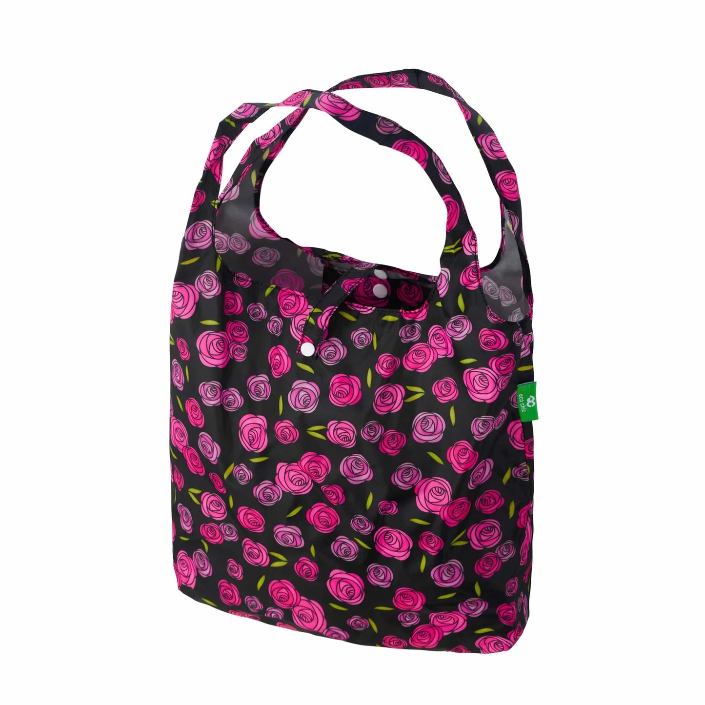 Eco Chic Mackintosh Rose Print Foldable Reusable Shopping Bag – rPET Recycled Lightweight Bag