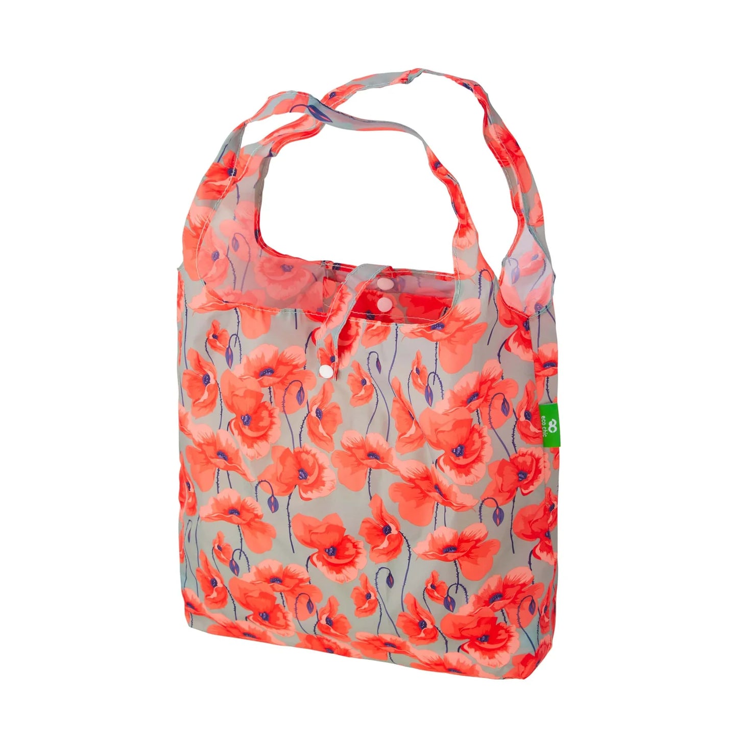 eco-chic-lightweight-foldable-reusable-shopping-bag-poppies-grey-72890332414330