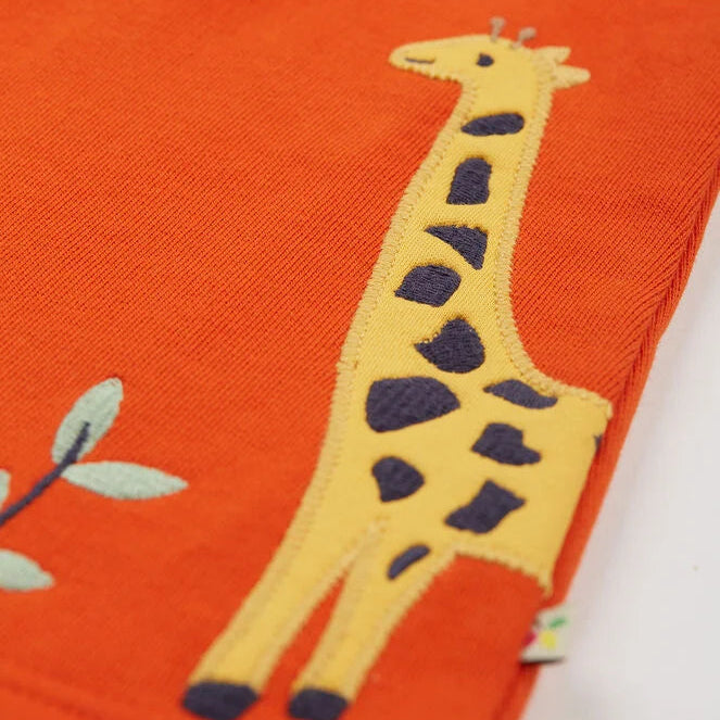 Frugi Easy On Dress – Orange Safari