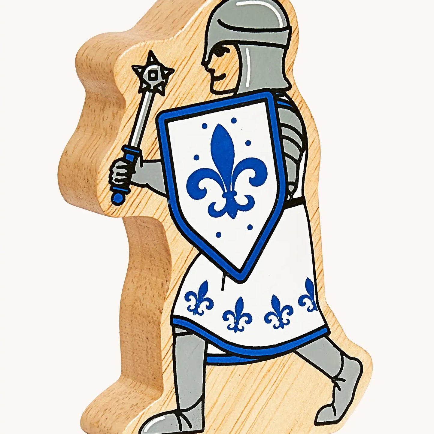 Lanka Kade Blue Foot Knight with Morning Star – FSC Fair Trade Wooden Toy Figure