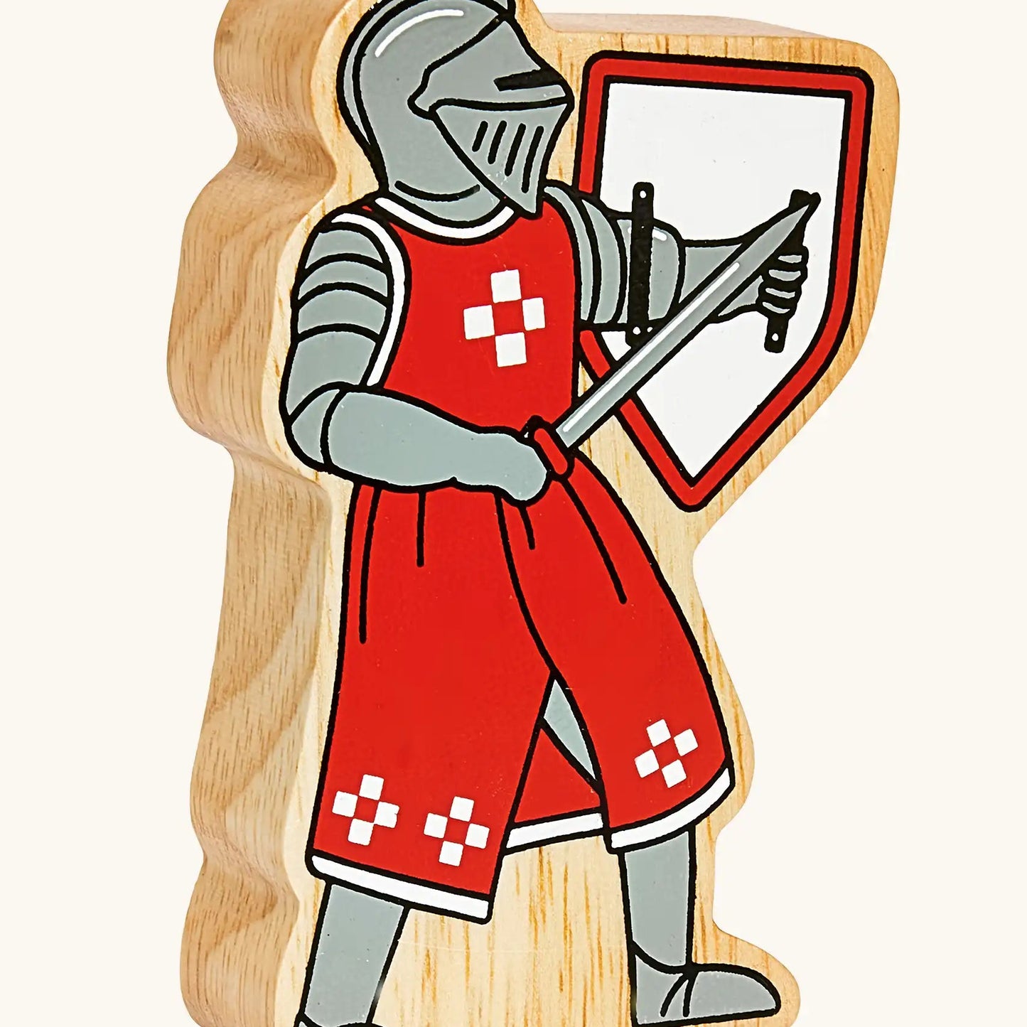 Lanka Kade Red Knight With Sword – FSC Fair Trade Wooden Toy Figure