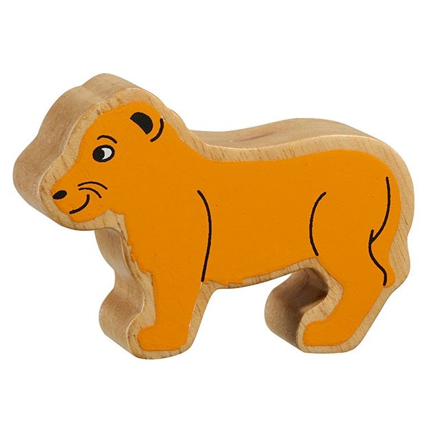 Lanka Kade Natural Wooden Yellow Lion Cub