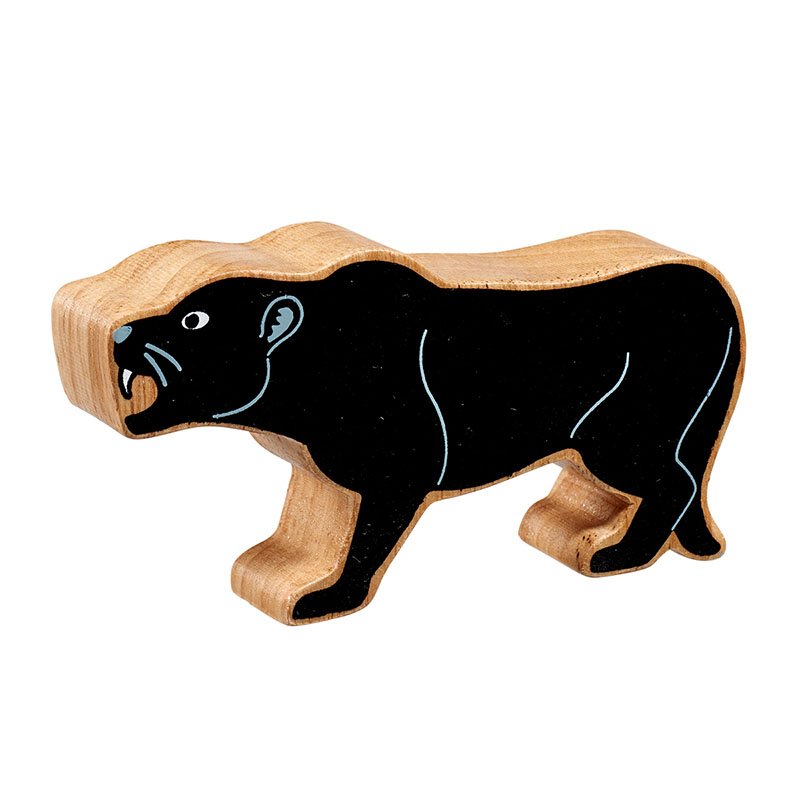 Lanka Kade Natural Wooden Black Panther