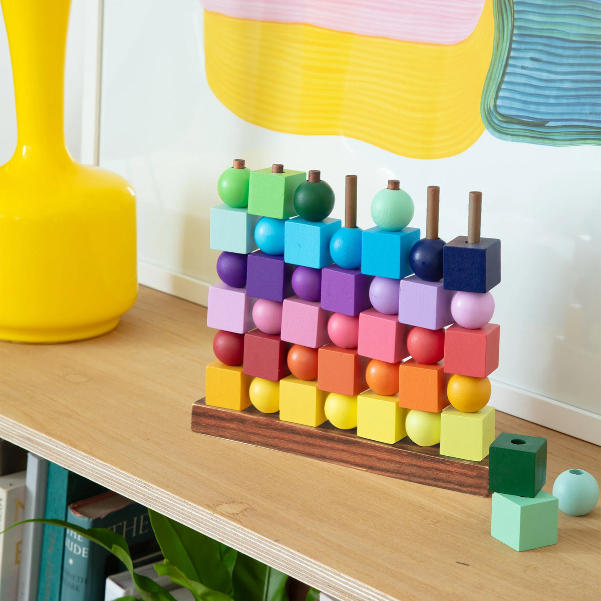 Block Design Four in a Row – Rainbow