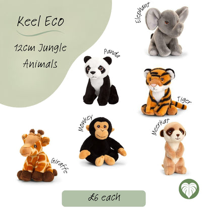 Keel Eco 12cm Eco Soft Toy, Jungle Range