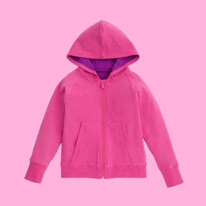ScandiBugs Own Label Organic Reversible Hoodie - Bubblegum Pink & Perfectly Purple