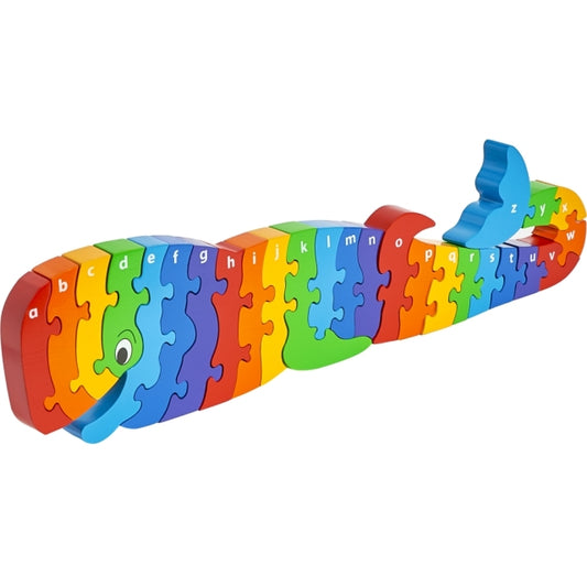 Lanka Kade Whoopi the Whale Alphabet Jigsaw – Wooden Educational Puzzle - A to Z