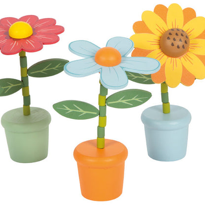 Small Foot Dancing Flowers – Wooden Push-Up Toys
