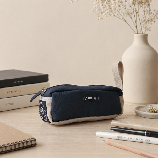 VENT for Change Recycled Ocean Plastic Pencil Case – Navy