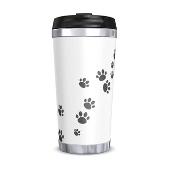 Reusable 450ml Travel Brew Cup, Paw Prints