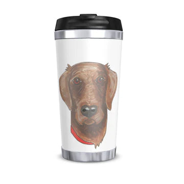 Reusable 450ml Travel Brew Cup, Fox Labrador Head