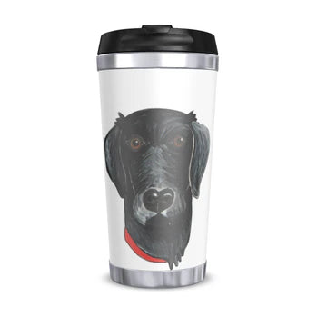 Reusable 450ml Travel Brew Cup, Frank the Black Labrador