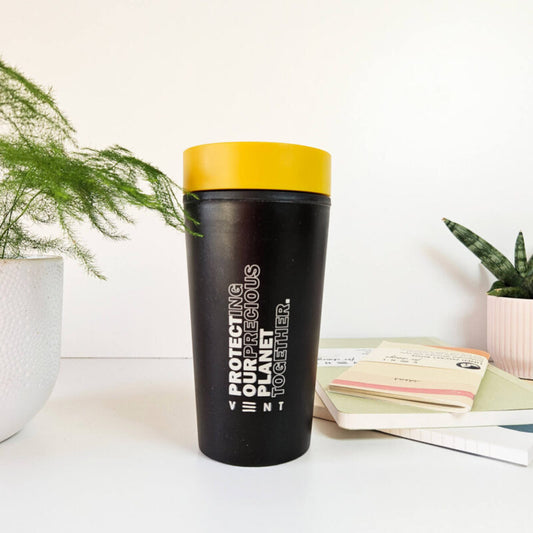 VENT for Change Reusable Travel Cup – Mustard – Recycled Paper Cups
