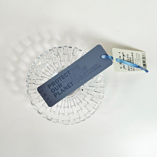 VENT for Change Recycled Leather Bookmark - Dusty Blue