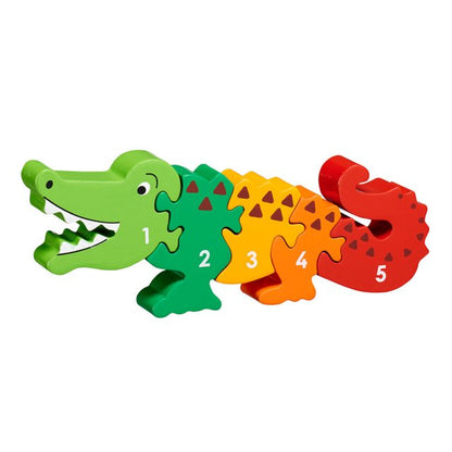 Lanka Kade Crocodile Wooden Number Jigsaw – FSC Educational Counting Puzzle