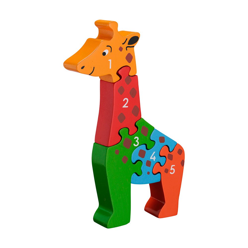 Lanka Kade Giraffe Wooden Number Jigsaw – FSC Educational Counting Puzzle