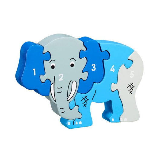 Lanka Kade Elephant Wooden Number Jigsaw – FSC Educational Counting Puzzle