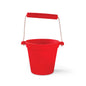 Bigjigs Toys Silicone Bucket – Kids Beach & Water Play Bucket, Red
