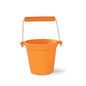 Bigjigs Toys Silicone Bucket – Kids Beach & Water Play Bucket, Orange