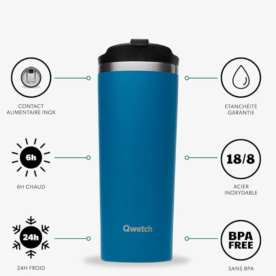 470ml Insulated Travel Mug, Duck Blue