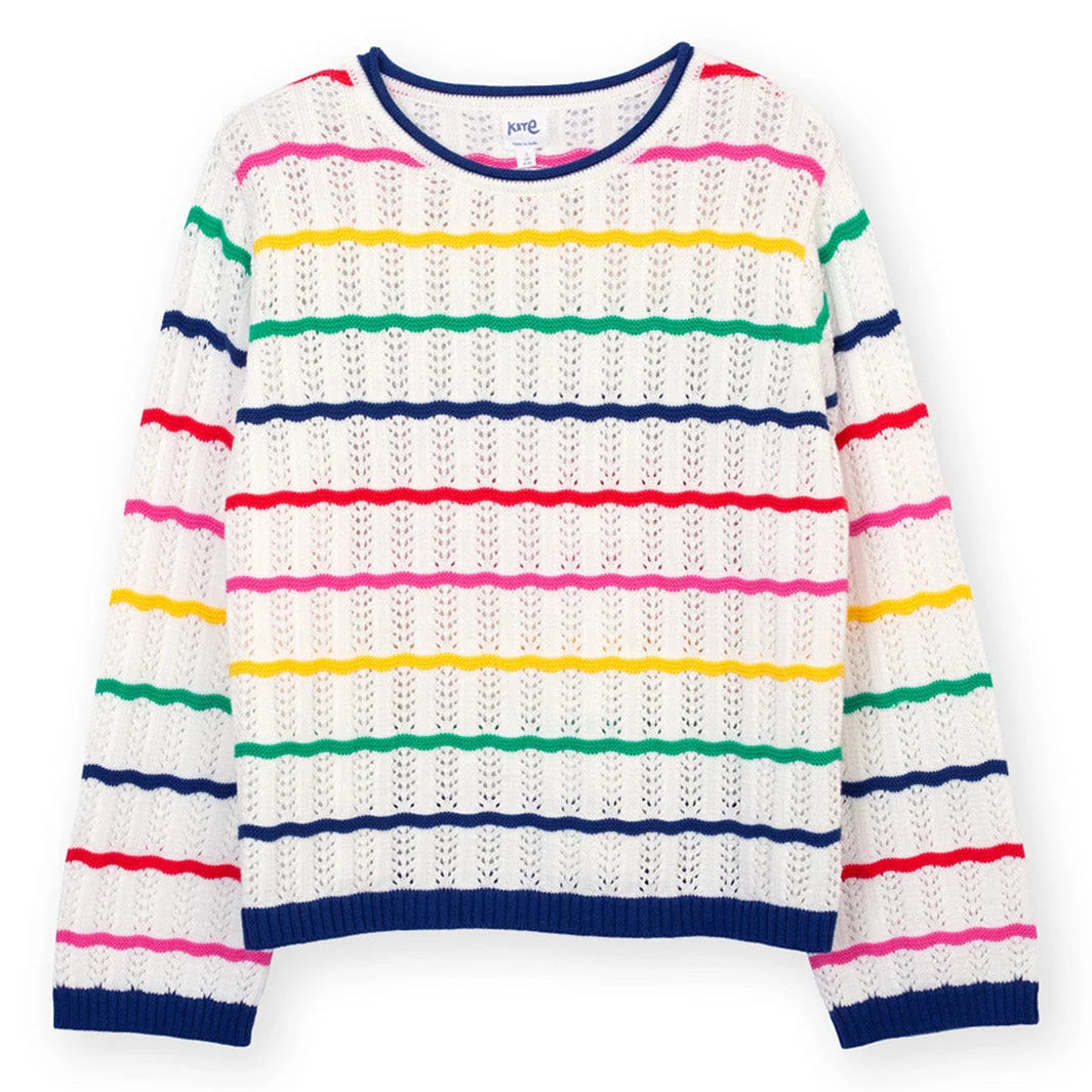 Kite Clothing Ladies Hermitage Knit Jumper Stripe – Organic Cotton Rainbow Jumper