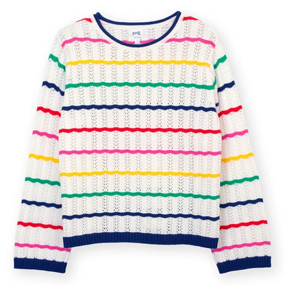 Kite Clothing Ladies Hermitage Knit Jumper Stripe – Organic Cotton Rainbow Jumper