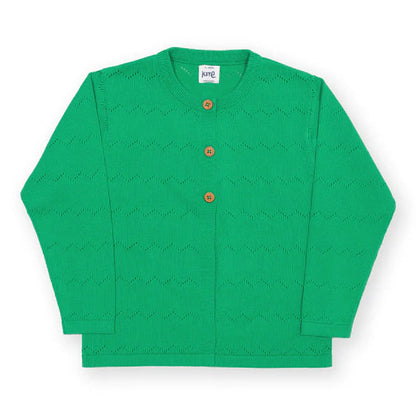 Kite Clothing Together Organic Cotton Cardigan – Lightweight Children's Knit Cardigan, Green