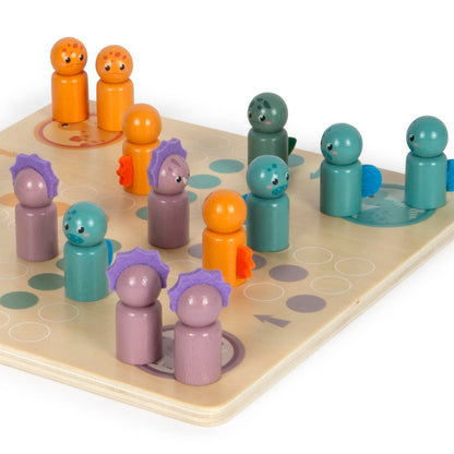 Small Foot Dino Ludo Wooden Game – Dinosaur Family Board Game for Children
