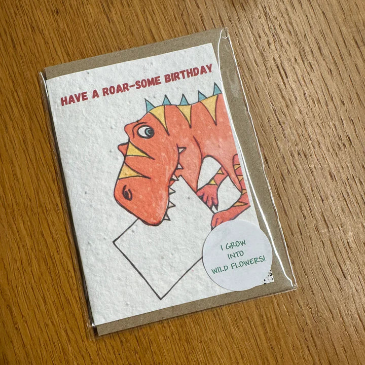 Seed Greeting Card, Roar-Some