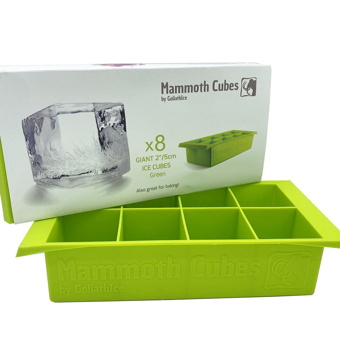 Silicone Giant Ice Cube Tray, Green