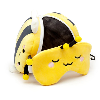 Relaxeazzz Travel Pillow & Eye Mask, Adorable Bee