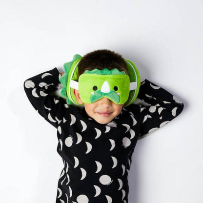 Relaxeazzz Travel Pillow & Eye Mask, Dinosaur