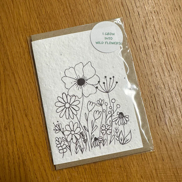 Seed Greeting Card, Flowers