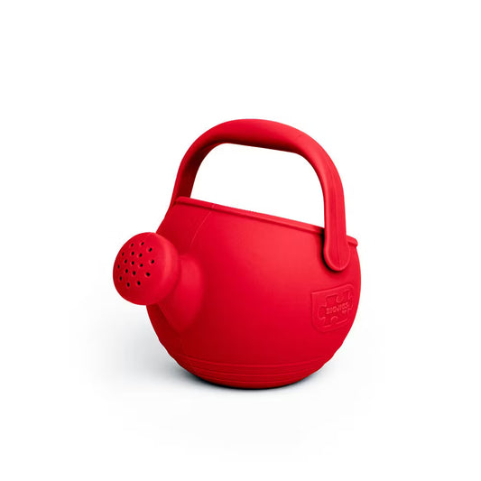 Bigjigs Toys Silicone Watering Can – Kids Water Play Toy, Red