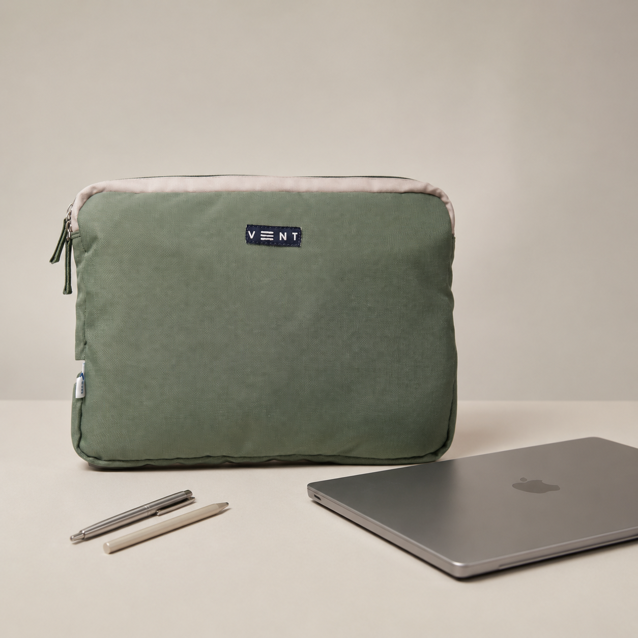 VENT for Change Recycled Ocean Plastic Laptop Sleeve – 14 Inch - Sage Green